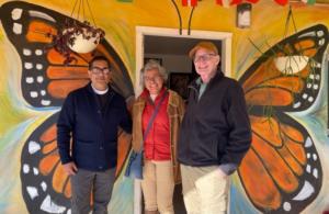 Martin Dickinson (right) Rev. David Chavez (left) and Sister Angelica Bacias Mejia (center) at La Casa de Misericordia, Nogales, Sonora, Mexico